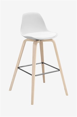 Barstol Läcker, vit/trä